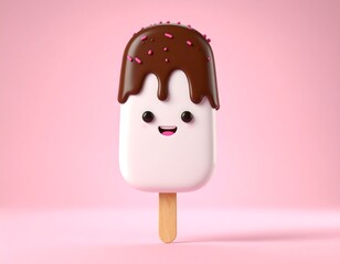 Cute cartoon ice cream
