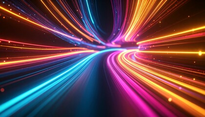 Colors clash and blend in an explosive display.  