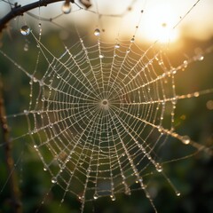  Jeweled Web at Dawn