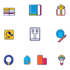 Set of 10 education &
learning vector icons,
minimalistic flat design,
transparent background
