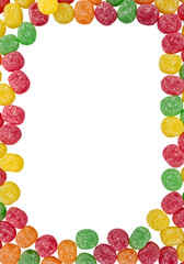 Colorful Candy Frame Arrangement on Transparent Background Photo