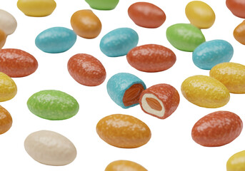 Colorful Candy Treats Isolated on Transparent Background Photo