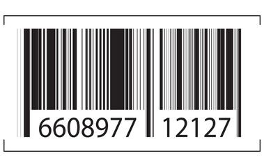 Barcode isolated. Code stripes sticker, Barcode labels. Simple fake bar code, Bar code for web design, Barcode product distribution icon
