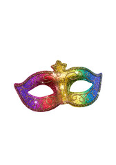Colorful Masquerade Mask Illustration on Transparent Isolated Background
