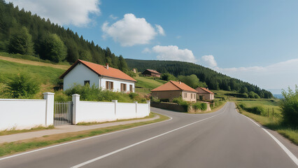 country road in switzerland