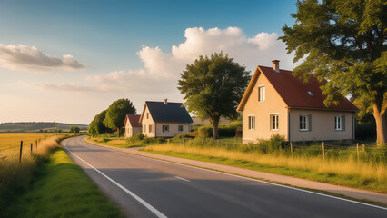 country road in the countryside