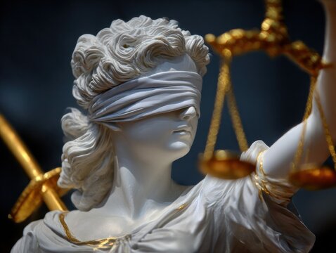 Statue of Justice, close-up