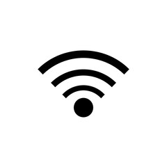 Simple black wifi symbol on white background (1)