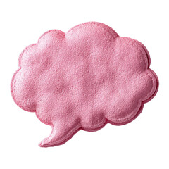 Pink Speech Bubble Shape Isolated on Transparent Background