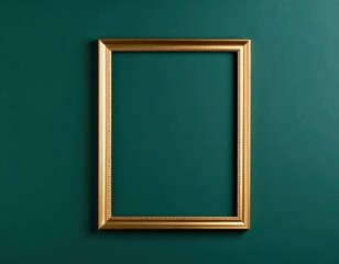 Ornate Gold Frame on Deep Teal Wall Elegant Simplicity.