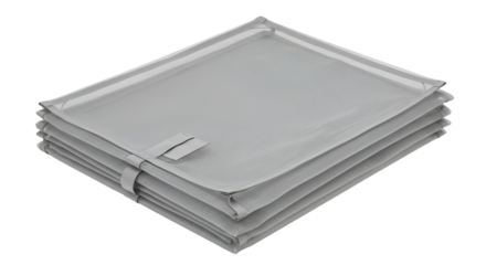 Medical syringes arranged on white surface, mosquito net