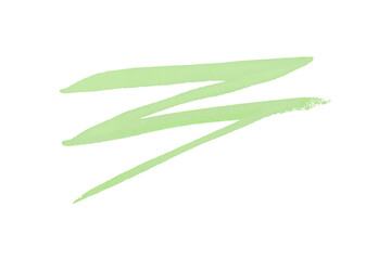 Green watercolor background. Artistic hand paint. Isolated on transparent background.
