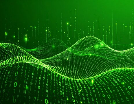 Abstract digital wave pattern (1) - Powered by Adobe