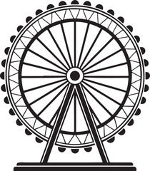 Iconic Observation Wheel Graphic Vector