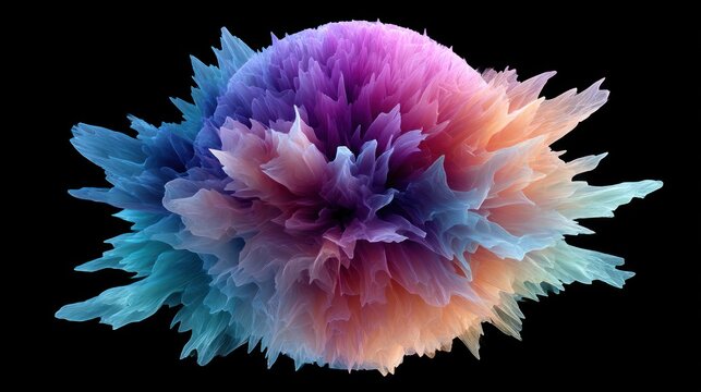 Vibrant, abstract sphere explosion