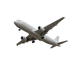 Obraz premium Isolated Airplane Rising In Flight On Transparent Background