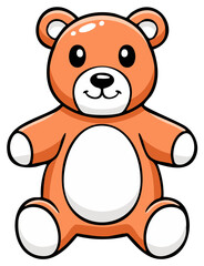 Obraz premium Cute Cartoon Teddy Bear Stuffed Animal Toy Plush Doll for Kids Playtime