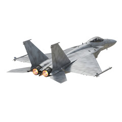 Isolated 3D Realistic Fighter Jet Illustration With Transparent Background