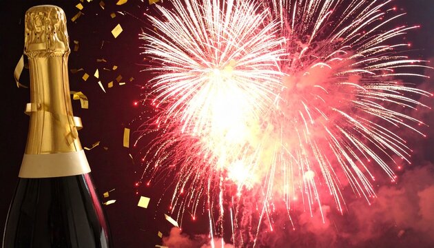 Celebrate with champagne and vibrant fireworks, creating unforgettable moments of joy and success