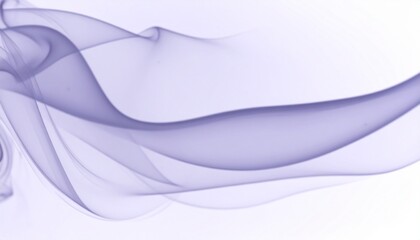 Obraz premium Elegant purple smoke swirls gracefully against a clean white background, creating a soft and ethereal atmosphere