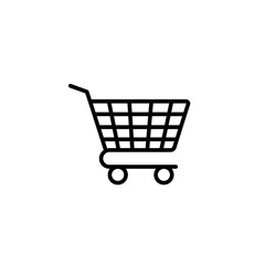 Isolated Black Shopping Cart Icon Silhouette Illustration on Transparent