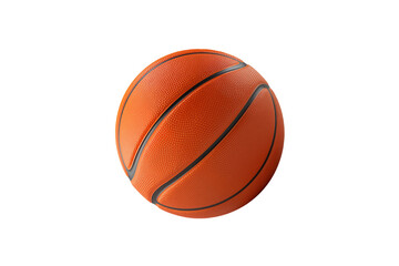 Fototapeta premium Classic orange basketball with black lines, perfect for sports themes and athletic concepts