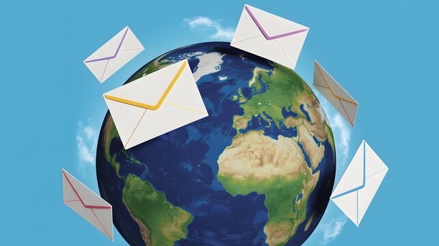 Global communication and mail delivery around the world - Powered by Adobe