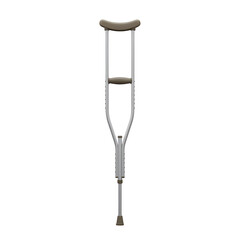 Isolated Crutch Illustration on a Transparent Background Medical Support Aid