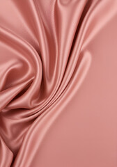 Elegant Pink Silk Fabric Drape Illustration with Smooth Texture