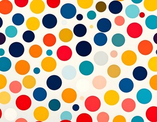 Colorful, varied-sized circles on a light background