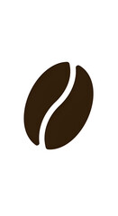 Isolated Coffee Bean Illustration Against a Transparent Background