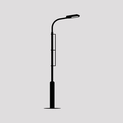 Modern Street Lamp Silhouette Minimalist Icon