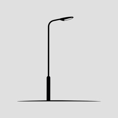 Modern Street Lamp Silhouette Minimalist Icon