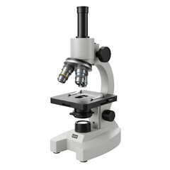 Isolated 3D Render of a Modern Microscope on Transparent Background