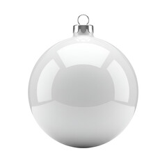 Obraz premium Isolated 3D Render of a White Christmas Ornament with Transparent Background