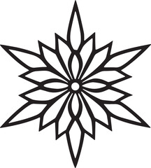 Obraz premium Geometric Snowflake Star Icon Illustration