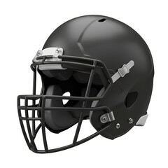 Fototapeta premium Isolated Black Football Helmet Illustration on Transparent Background