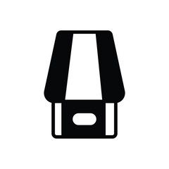 Black solid icon for pod case