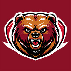 illustration of a bear head as a mascot