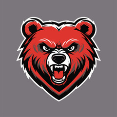 illustration of a bear head as a mascot