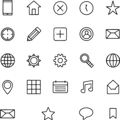 Universal Web and App Line Icon Collection