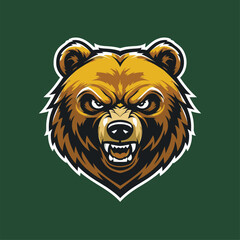 illustration of a bear head as a mascot