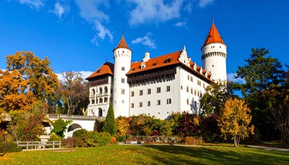 Obraz premium Autumn castle grounds