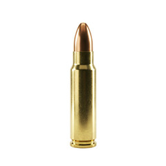 Isolated Photo of a Golden Bullet Ammunition on a Transparent Background