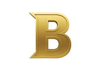 Obraz premium Golden 3D Letter B Illustration on Black Background Isolated Symbol for Design