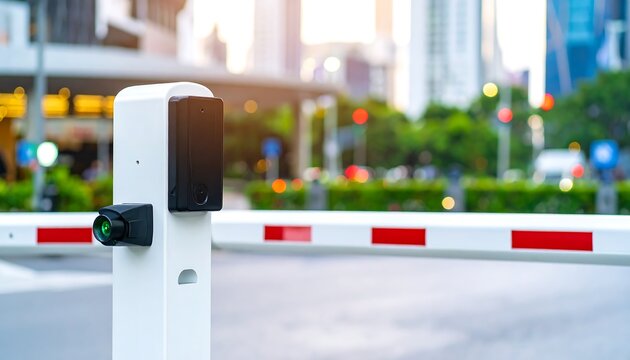 Automated parking barrier in urban setting