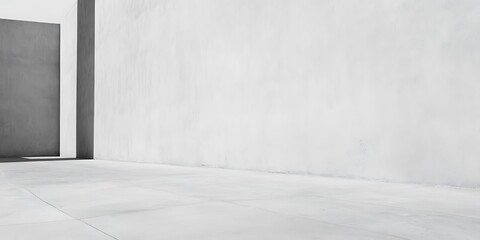 Obraz premium Minimalist architecture modern design white and gray