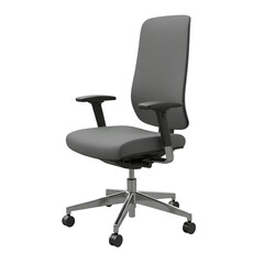Isolated Grey Office Chair On Transparent Background Photo Illustration