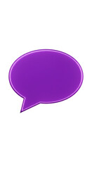 Fototapeta premium Isolated Illustration Of Glossy Purple Speech Bubble On Black Background