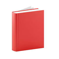Isolated Red Book Illustration on Transparent Background